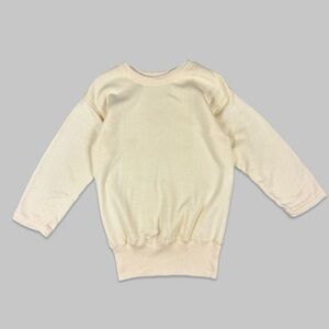 Brent Vintage 50s 60s Light Yellow Cropped Sleeve Sweatshirt